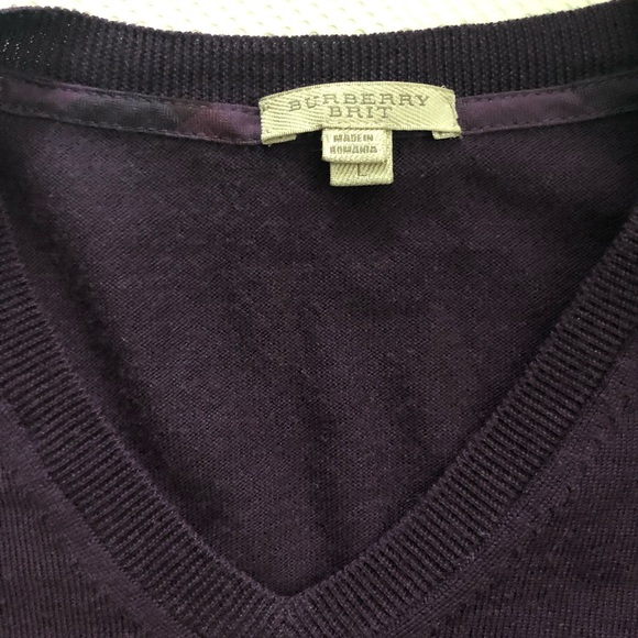 Authentic Burberry Brit Purple Sweater - Picture 2 of 4